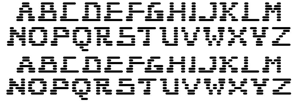 JVNE Wopper'83 font specimens