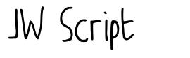 JW Script font