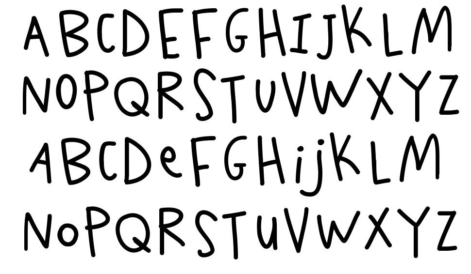 K26 Scribble Scrawl フォント 標本