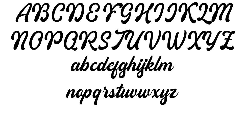 Kaglia 字形 标本