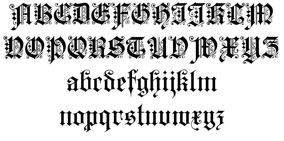 Kaiserzeit Gotisch font specimens