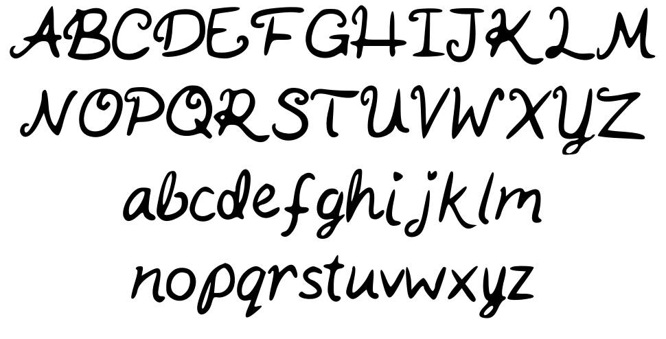 Kaits Handwriting font specimens
