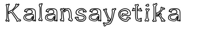 Kalansayetika 字形