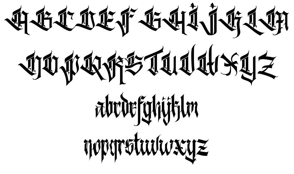 Kalecius font specimens
