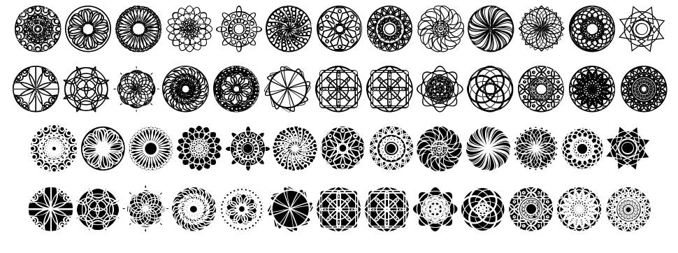Kaleidoscopic Mind písmo Exempláře