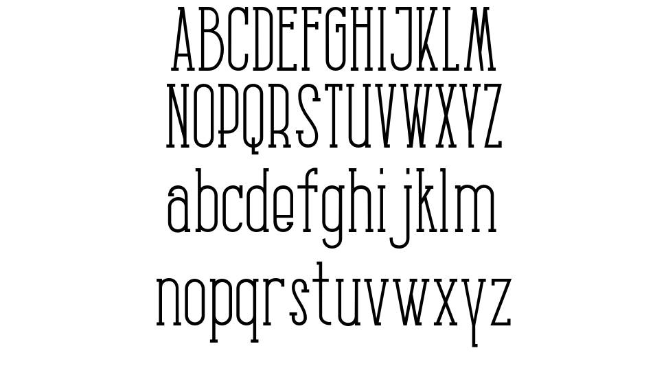 Kalela Slab font Örnekler