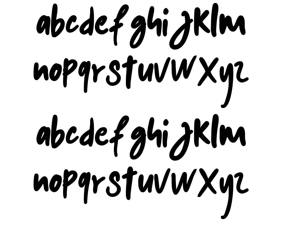 Kalem font Örnekler