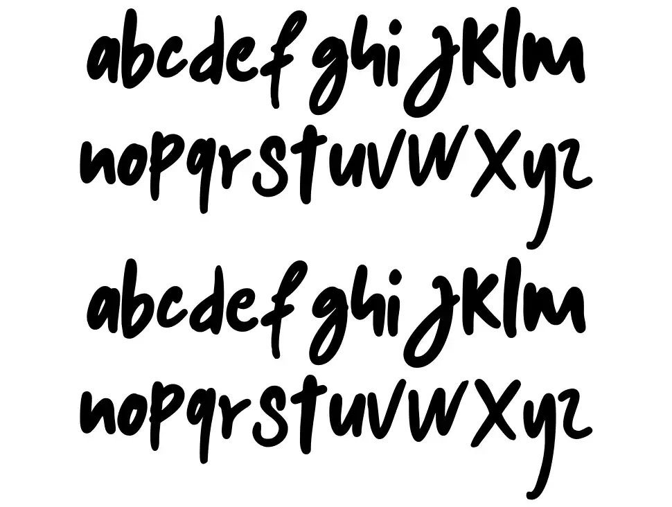 Kalem font Örnekler