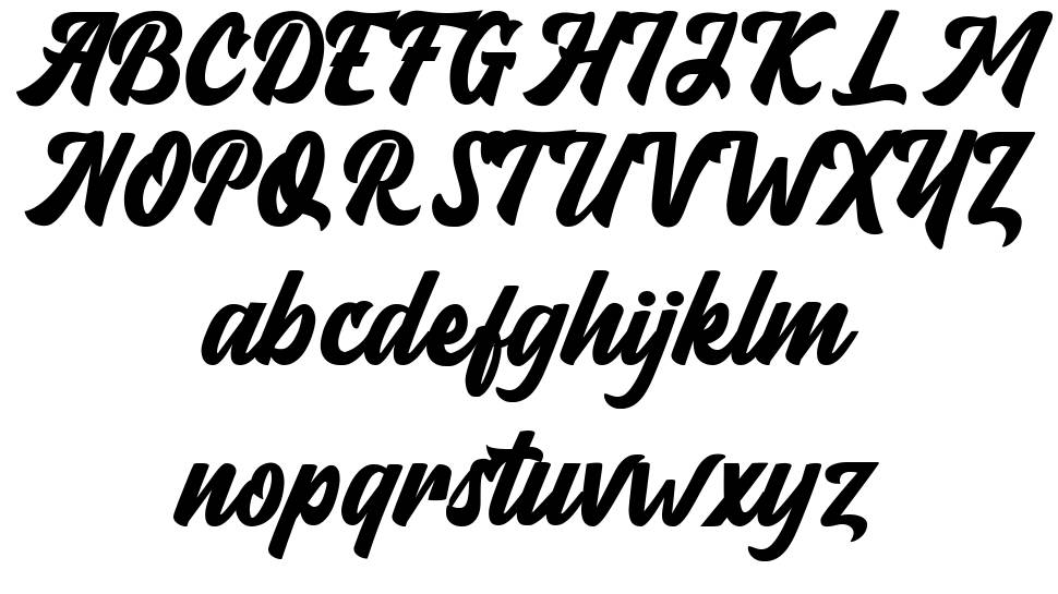 Kalimat Script font specimens