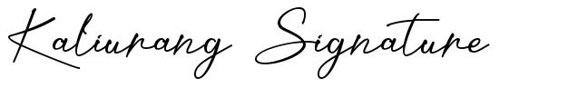 Kaliurang Signature font