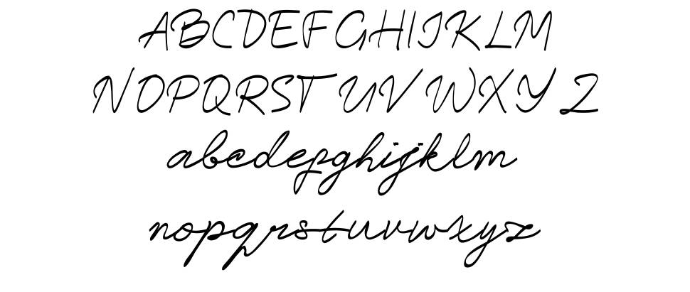 Kalko Script font specimens