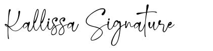 Kallissa Signature font