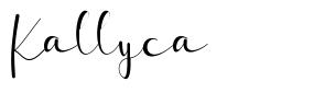 Kallyca font