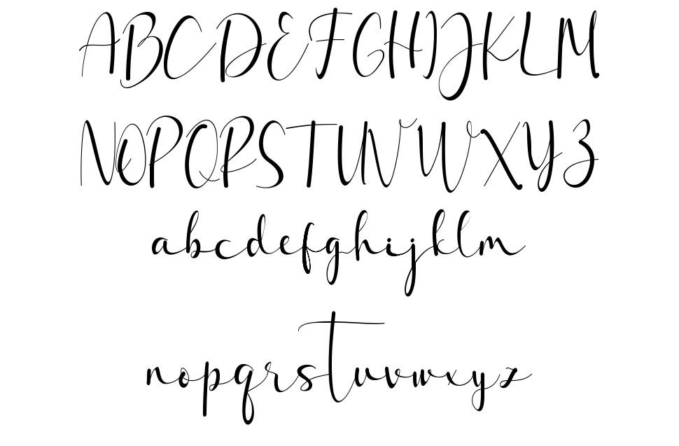 Kallyca font Örnekler