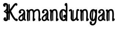 Kamandungan 字形