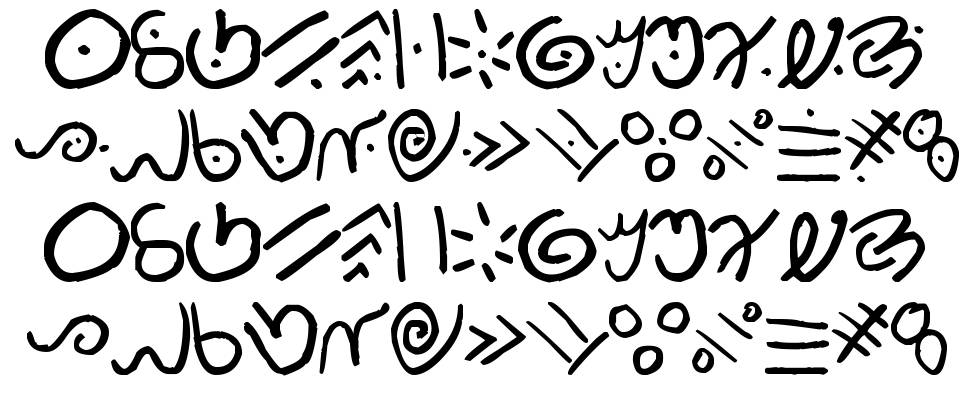 Kamis 字形 标本