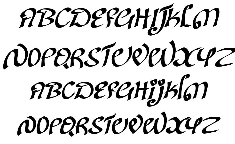 Kanglish font Örnekler