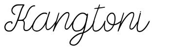Kangtoni font
