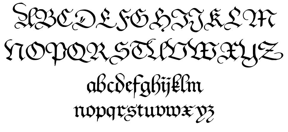 Kanzleyrath フォント 標本
