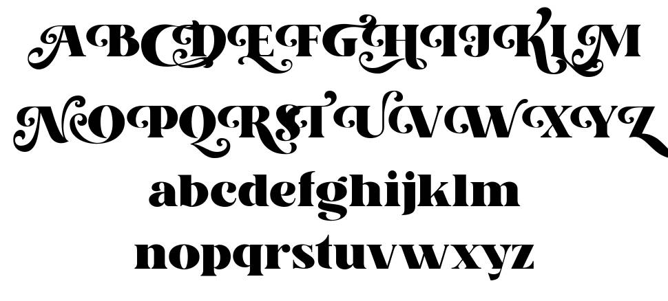 Kaoly font Örnekler