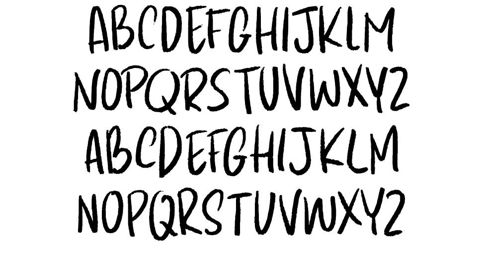 Kapsalon Pencil font Örnekler