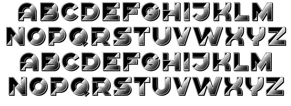 Karambol font Örnekler