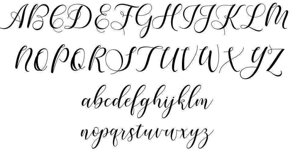 Karliyna Script font Örnekler