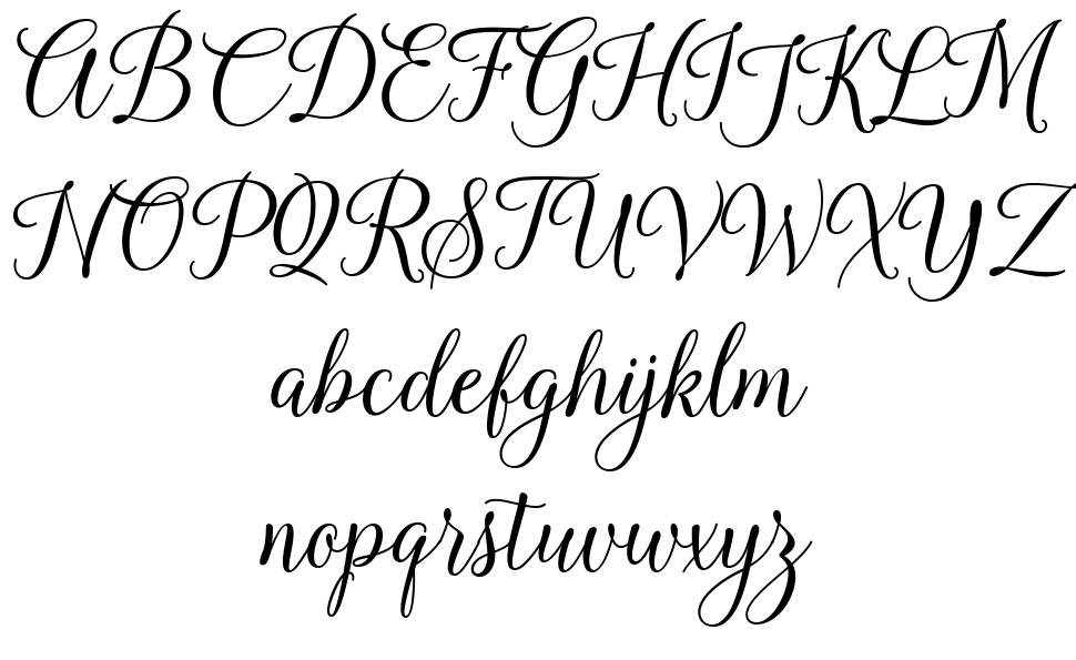 Kasandra Script font specimens