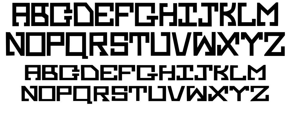 Kasattack font specimens