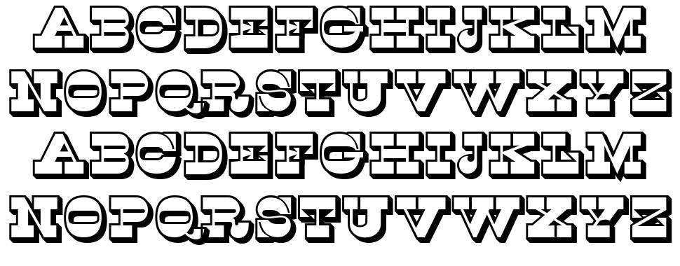 Kaspiysk font specimens