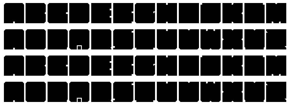 Kasual Bloks font Örnekler