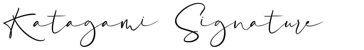 Katagami Signature czcionka