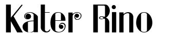 Kater Rino 字形
