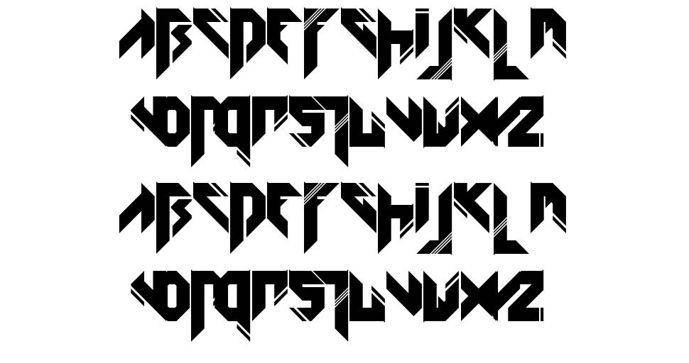 Katfyred font specimens