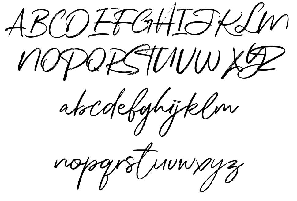 Katherina Signature font specimens