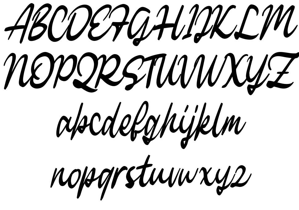 Kathica Script font specimens