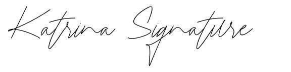 Katrina Signature písmo