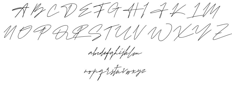 Kattela Signature font specimens
