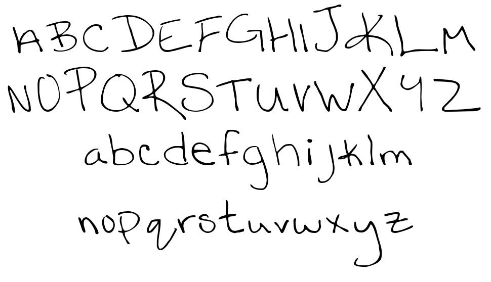 Katy Handwriting police spécimens