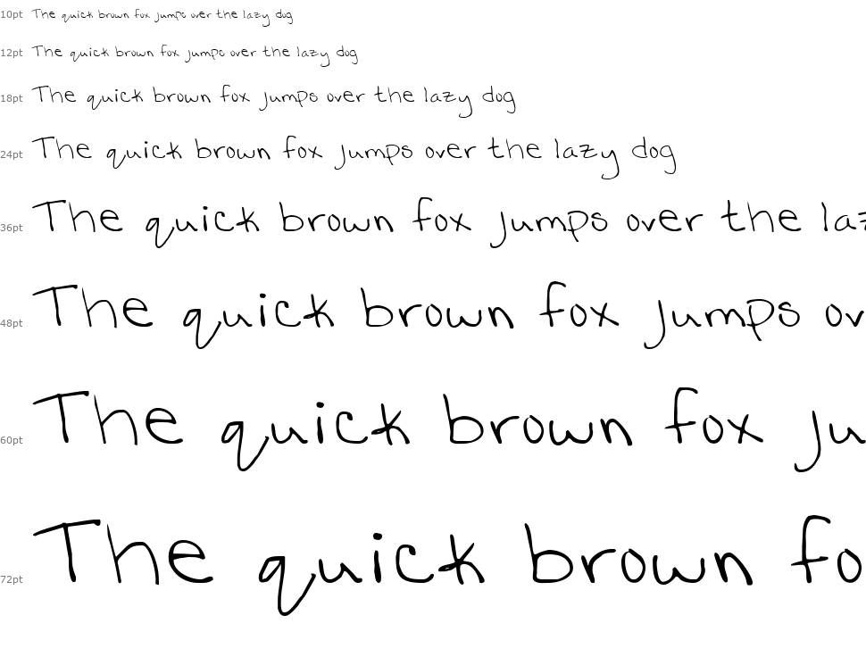 Katy Handwriting font Waterfall