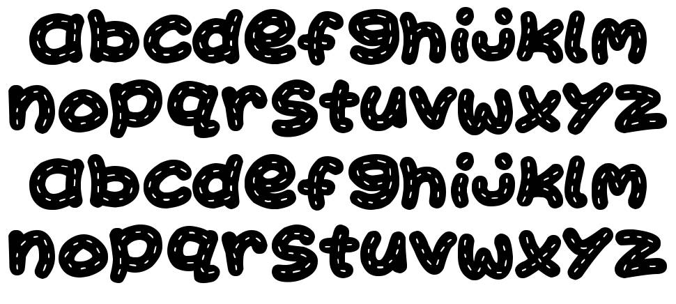 Kawaii Stitch font Örnekler