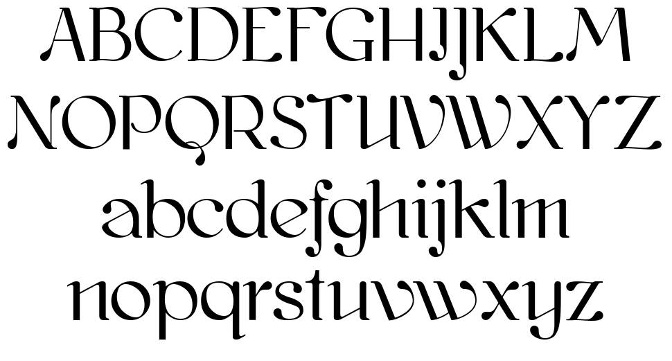 Kawoszeh font specimens