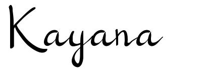Kayana 字形