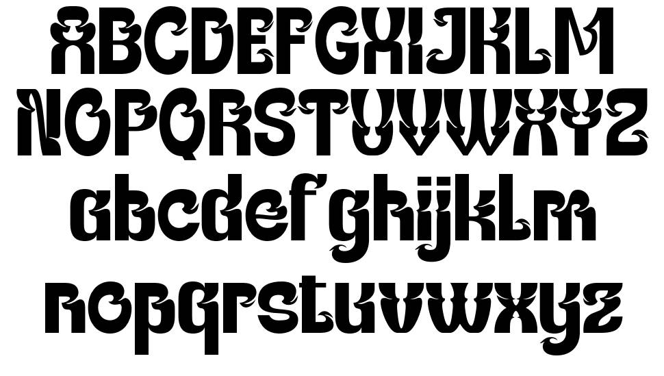 Kayino font specimens