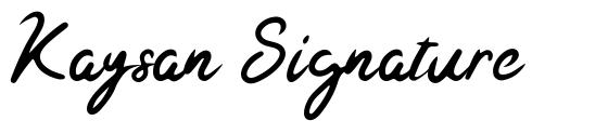 Kaysan Signature czcionka