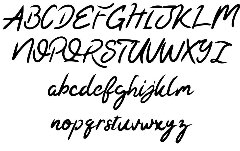 Kaysan Signature font specimens