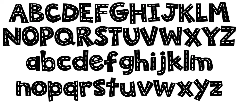 KB3 Bus Route 123font specimens