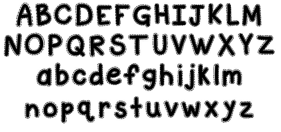 KB A Stitch In Time font specimens
