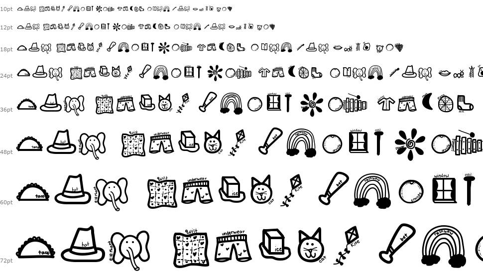 KB ABC Doodles font Waterfall