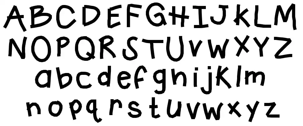 KB Crazy Townfont specimens